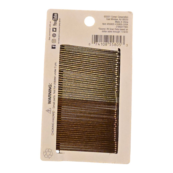 Conair No-Slip Grip Color Match Bobby Pins Blonde 50 Pieces #55805 - Picture 2 of 2